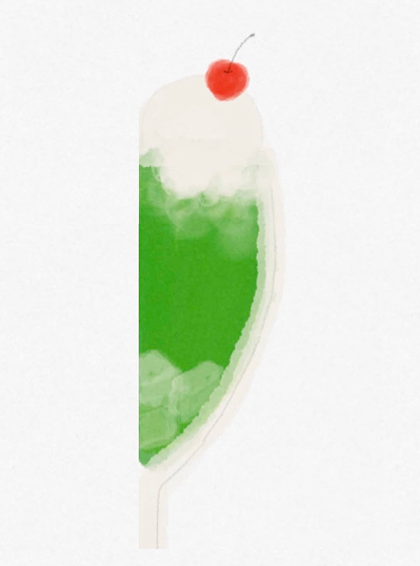 クリームソーダのイラスト